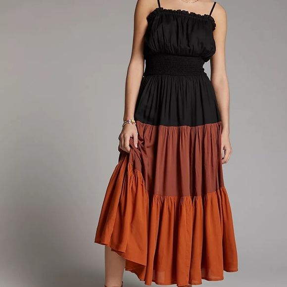 Seen Worn Kept Aletha Tiered Midi Dress size XS NWT - Picture 3 of 10